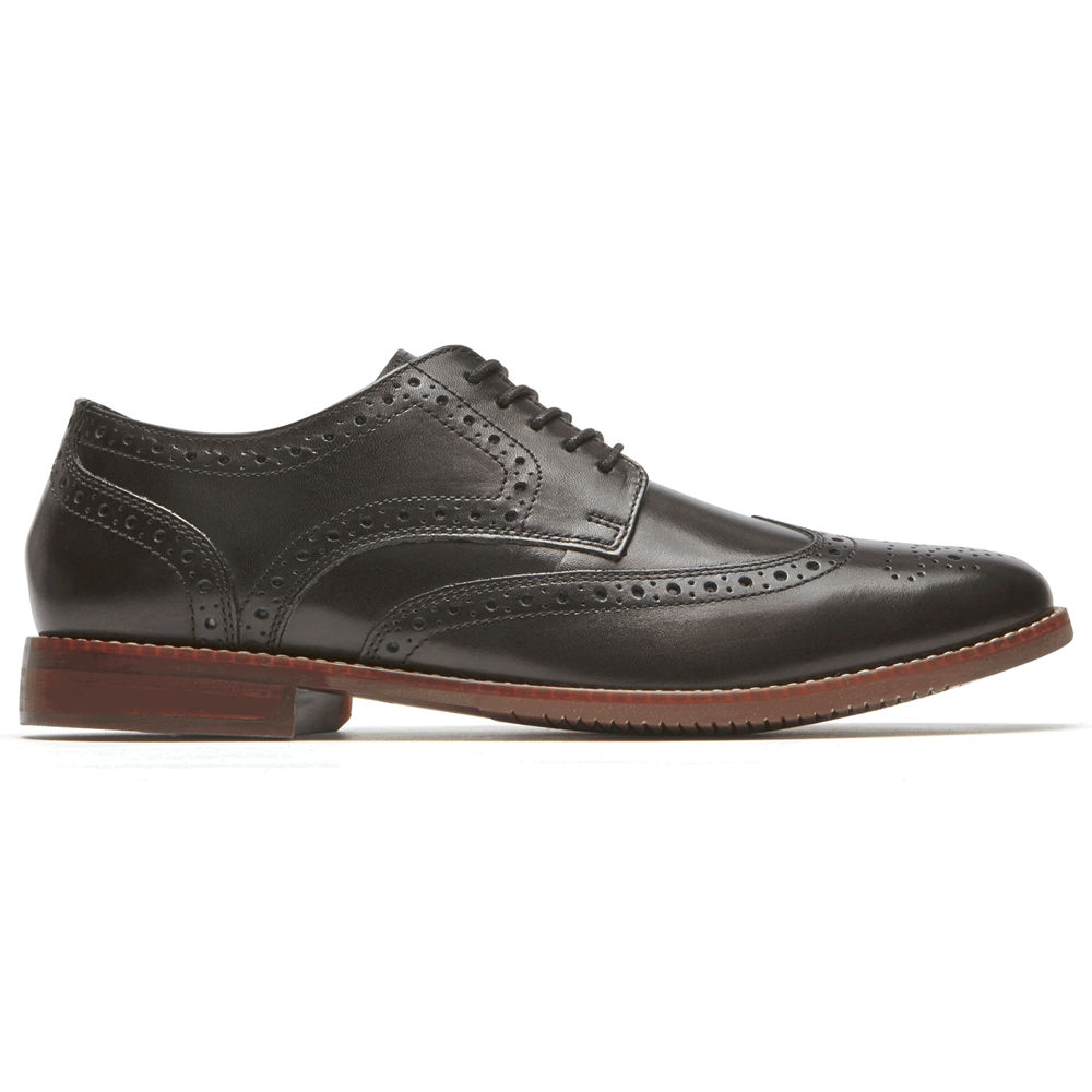 Rockport Mens Lace Up Black - Style Purpose Wingtip - UK 851-GZFHMY